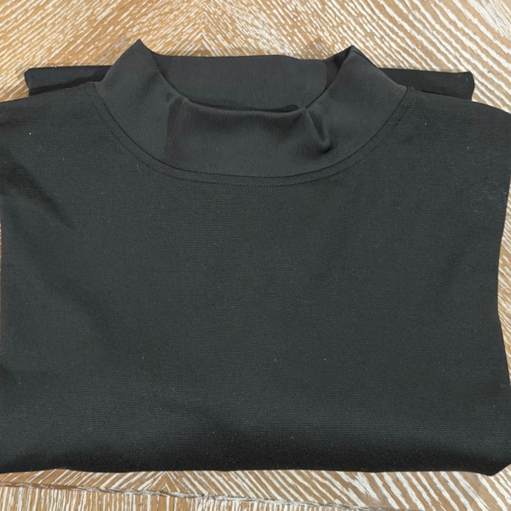 FootJoy Mens XXL Black Mock Neck Long Sleeve Golf Base Layer Shirt FJ Logo - Picture 6 of 6
